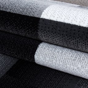 Ayyildiz, Kusový koberec Miami 6560 Black, 160x230, šedá, chodba / predsieň