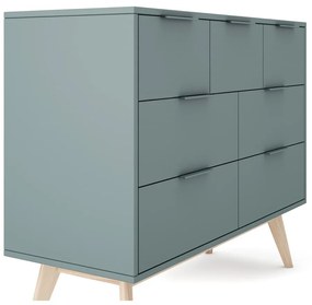 Komoda sivozelená 120x83x40 cm Pisco – Marckeric
