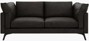 Kožená pohovka Camille Graphite & Black (2-miestna)