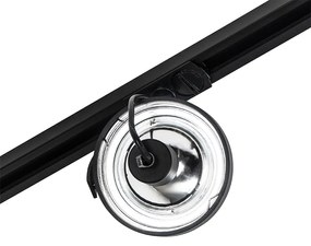 Koľajnicový reflektor 1-fázový čierny - Go