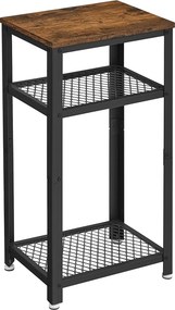 Odkladací stolík ZENVIRO 40 x 30 cm, hnedá/sivá