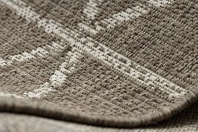 Koberec Šnúrkový SIZAL FLOORLUX 20508 taupe / champagne Trojuholníky