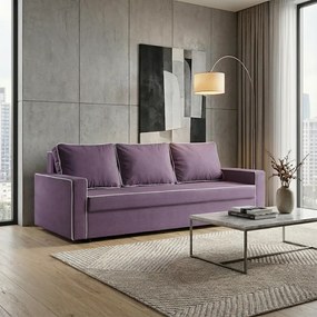 Trojmiestna pohovka s funkciou spania MIMI Ružová/biela