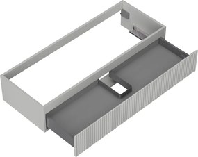 Mexen Rivel, kúpeľňová skrinka 120 cm, 1 zásuvka, drážkovaná, sivá matná, 91A20-12023-1-BF62