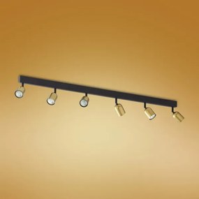 Bodové svietidlo TOP 6xGU10/10W/230V zlatá/čierna