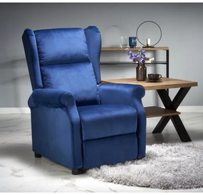 Polohovacie kreslo RELAXA tmavomodré