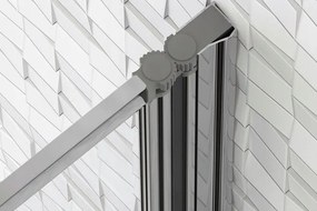 Vaňová zástena REA IDEA 120 cm, chróm/transparent