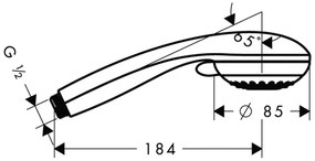 Hansgrohe Crometta 85, ručná sprcha Vario, chrómová, HAN-28562000
