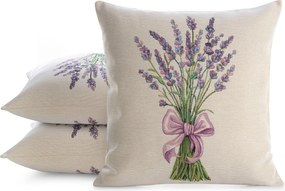 GOBELÍNOVÁ DEKORAČNÁ OBLIEČKA NA VANKÚŠ LAVENDER1 45X45 CM VZOROVANÁ
