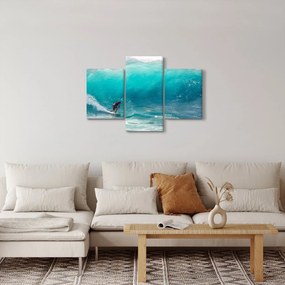 Obraz surferov vo vlnách (90x60 cm)