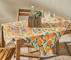 Umývateľný obrus, cca 90 x 90 cm, oranžový