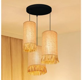 Brilagi - Luster na lanku WINNETOU TUBES 3xE27/15W/230V hnedá/čierna