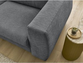 Tmavosivá ženilková pohovka na každodenné spanie/rozkladacia 240 cm Hugo – Bobochic Paris