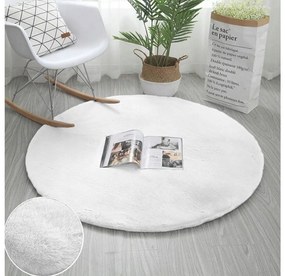 Biely okrúhly koberec Rabbit Rozmer: 80