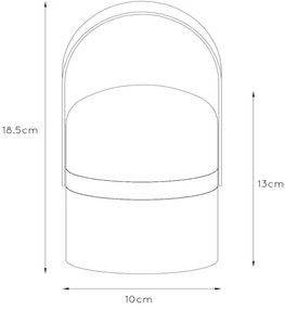 Lucide 06802/01/30 -LED Vonkajšia stmievateľná lampa LITTLE JOE LED/0,3W/3,7V IP44