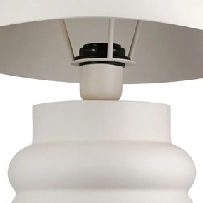 Kovové krémové stolné svietidlo RIPPLE