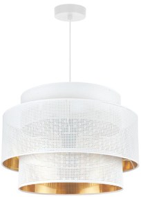 Závesné svietidlo Asti, 1x biele PVC tienidlo, (fi 45cm), g, w