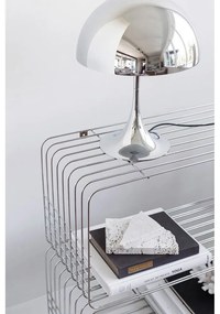 Kovová nástenná knižnica v lesklej striebornej farbe 70x30 cm Wire – Mette Ditmer Denmark