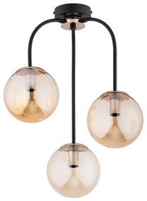 Prisadený luster GAMMA 3xE14/10W/230V čierna/zlatá