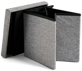 Úložná taburetka DIEGO L sivá