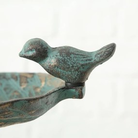 Zapichovacie napájadlo pre vtáky Karla Leaf, 98x20x14 cm, liatina, zelená