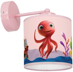 Detské nástenné svietidlo Lola, 1x plastové tienidlo so vzorom, p