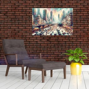 Obraz - Život veľkomesta (90x60 cm)