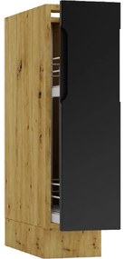 Kuchynská skrinka Isabel D20 Cargo + Kôš čierna/artisan