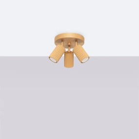 Sollux SL.1563 - Bodové svietidlo KARBON 3xGU10/10W/230V zlatá