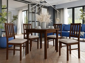 Rozkladací stôl so 4 stoličkami AL09, Morenie: sonoma - L, Poťahové látky: 25x - Paros 2