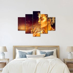 Obraz - Zlatý makeup (150x105 cm)