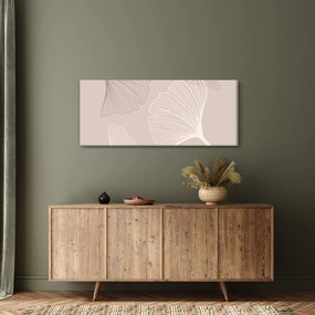 Obraz - Béžové listy N⁰6 (120x50 cm)