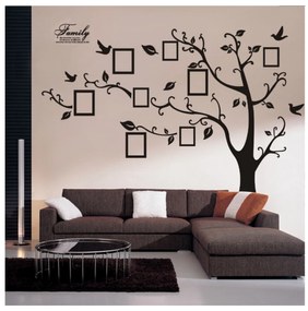 PIPPER | Samolepka na stenu "Velký strom s fotkami - ľavý" 180x250 cm