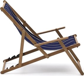 Modré drevené záhradné ležadlo Vilara – Kave Home