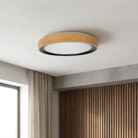 Brilagi - LED stmievateľné stropné svietidlo FLOCO LED/48W/230V pr. 40 cm drevo/čierna+DO