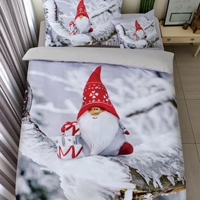 Obliečky DEPPA RED GNOM 3-dielna sada 140x200 cm
