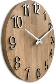 SENTOP | Drevené nástenné hodiny s veľkými číslicami I SENTOP MAS017-3041-hands/silver-akcia20 analógové