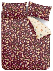 Fialové obliečky na dvojlôžko/predĺžené 230x220 cm Autumn Pumpkins – Catherine Lansfield