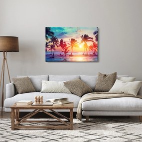 Obraz - Tropický západ slnka (90x60 cm)