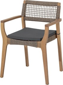 Stohovateľná záhradná stolička s textilným výpletom