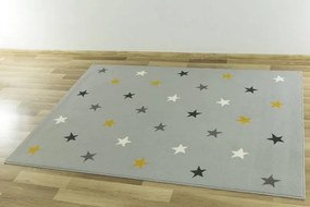 Detský koberec Kids 533752/89945 Hviezdy sivý