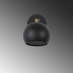 Čierne nástenné svietidlo ø 15 cm Sivani – Opviq lights