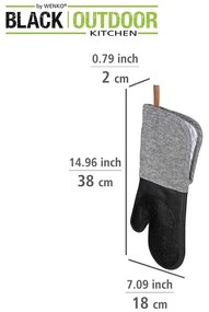 Súprava 2 kuchynských chňapiek Wenko Black Outdoor Kitchen Ada