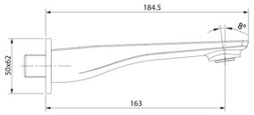 Cersanit S951-706 - Výtoková hubica LARGA pre podomietkovú inštaláciu, lesklý ch