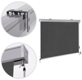MultiGarden Vertikálna markíza s kľukou, antracit, MultiGarden
