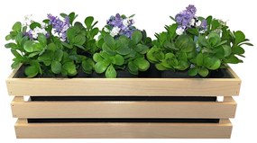 AMADEA Drevený obal na kvetináč prírodný, 52x21, 5x17cm, český výrobok