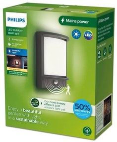 Philips - LED Vonkajšie nástenné svietidlo so senzorom SAMONDRA LED/3,8W/230V IP44