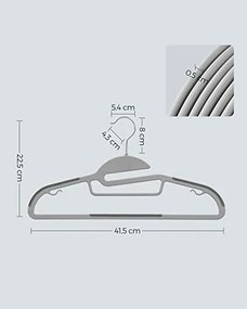 Plastové ramienka 20 ks SONGMICS CRP41G