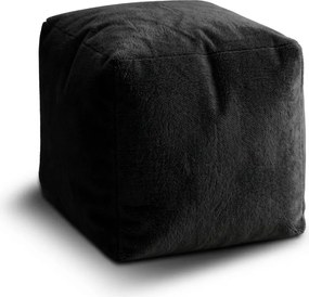 Sablio Taburetka Cube SOFTY - Midnight Black - 40x40x40 cm