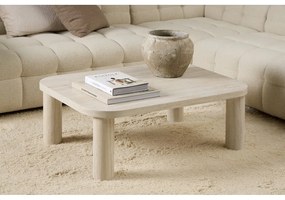 Béžový konferenčný stolík v dekore mramoru 75x100 cm Solano – Actona